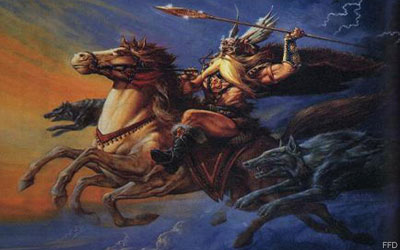 Odin sur son cheval Sleipner